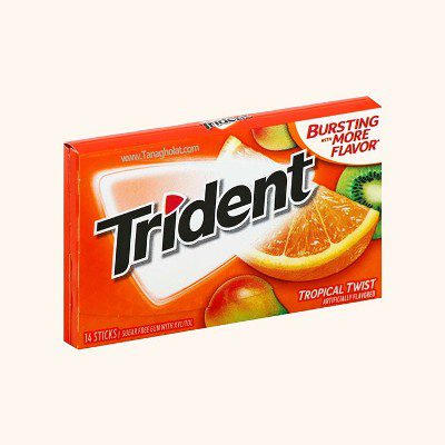 آدامس تریدنت میوه های گرمسیری 14عددی(Trident)
