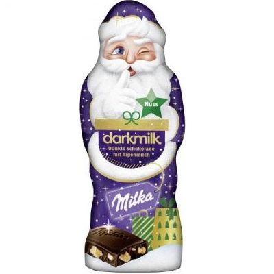 شکلات دارک بابانوئل میلکا با مغز فندق (100گرم)