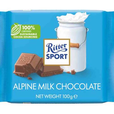 شکلات ریتر اسپورت با طعم آلپاین شیری (100گرم)