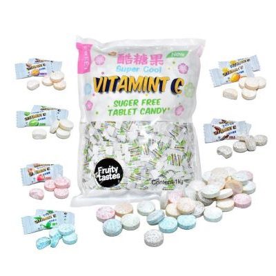 آبنبات ویتامین سی بدون قند میکس میوه ای (500گرم)