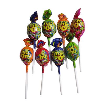 آبنبات چوبی بیگ بوم با مغز آدامس (پک میکس 8عددی)