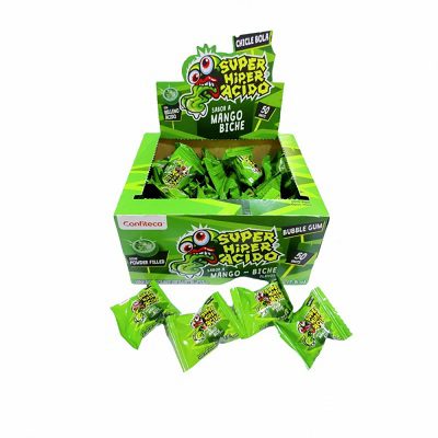 آدامس ترش مغز دار سوپر هاپر اسیدو طعم سیب سبز (پک 4عددی)