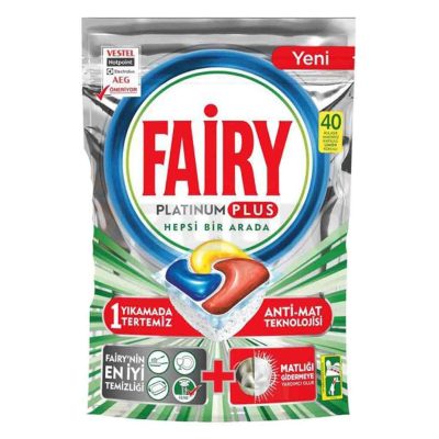 قرص ماشین ظرفشویی فیری پلاتینیوم پلاس (40عددی)