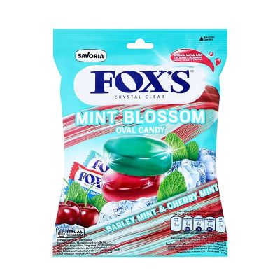 آبنبات فاکس با طعم بری نعنا و گیلاس نعنا (125گرم-شیشه ای)