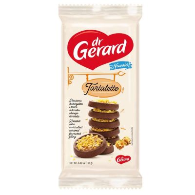 بیسکویت داکتر جرارد با فیلینگ کارامل و تکه های کورن فلکس نمکی (165گرم)